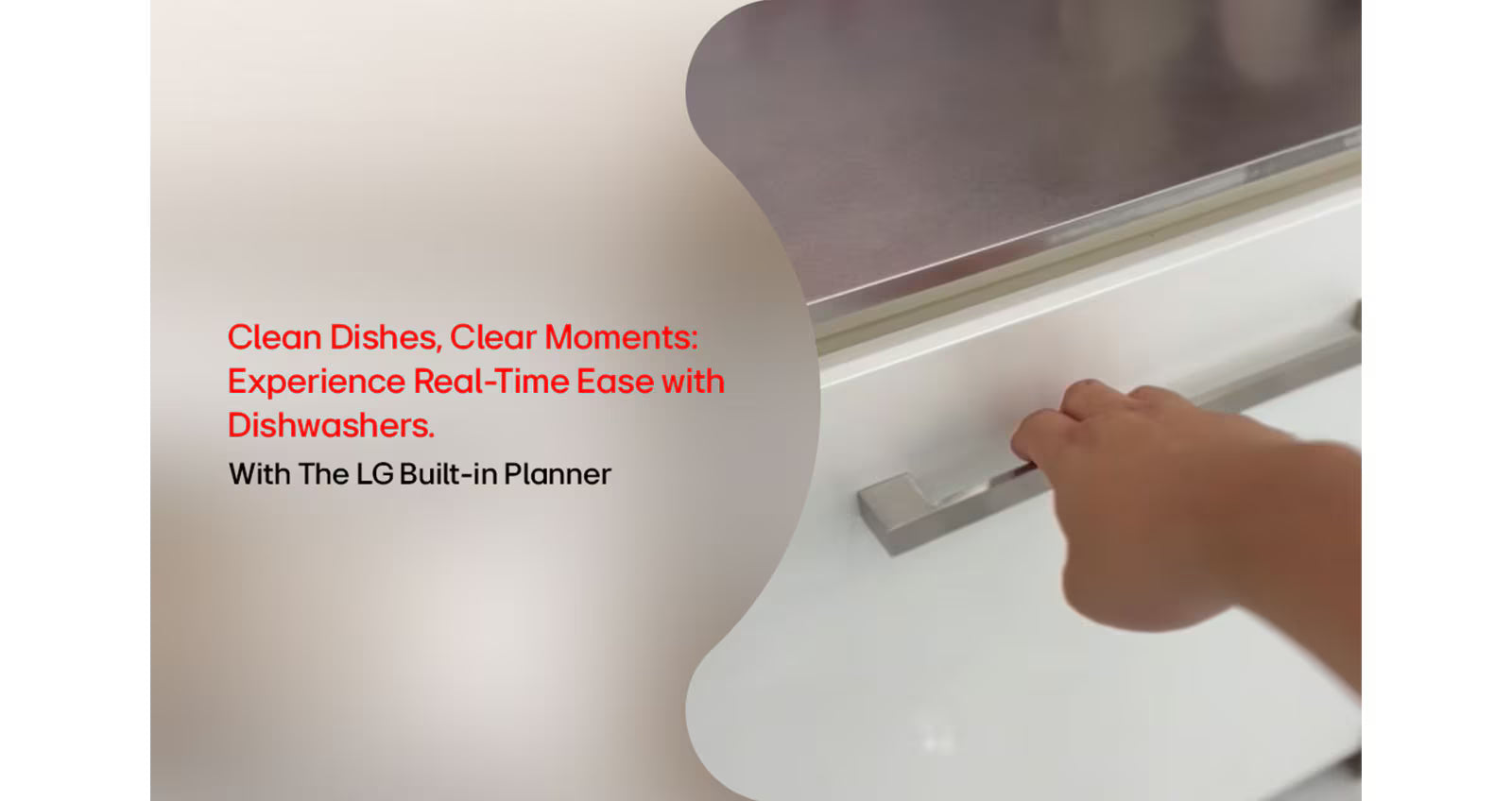 غسالة صحون مدمجة من إل جي مع تقنية QuadWash™ بالبخار – 14 إعدادًا للمكان، رمادي داكن، DBC425TS