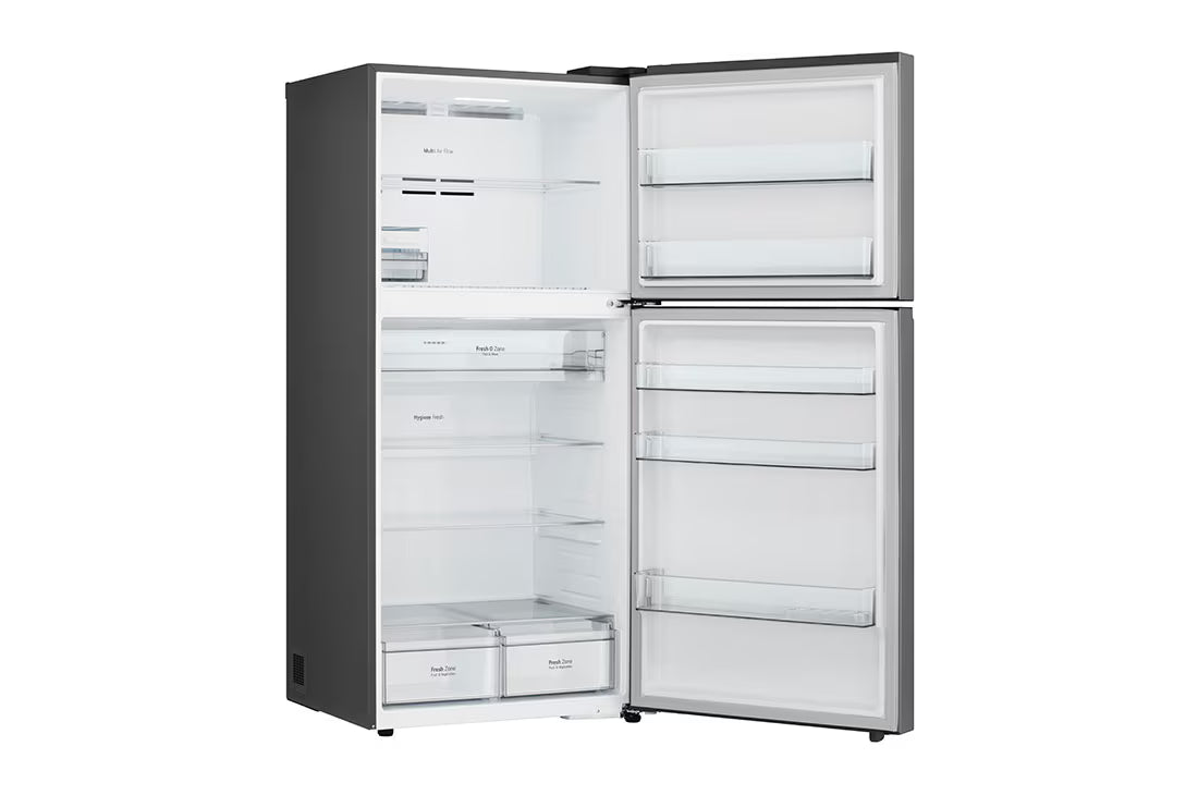 ثلاجة إل جي بفريزر علوي – 656 لتر | Door Cooling+ | GRB-862BVLB، فضي