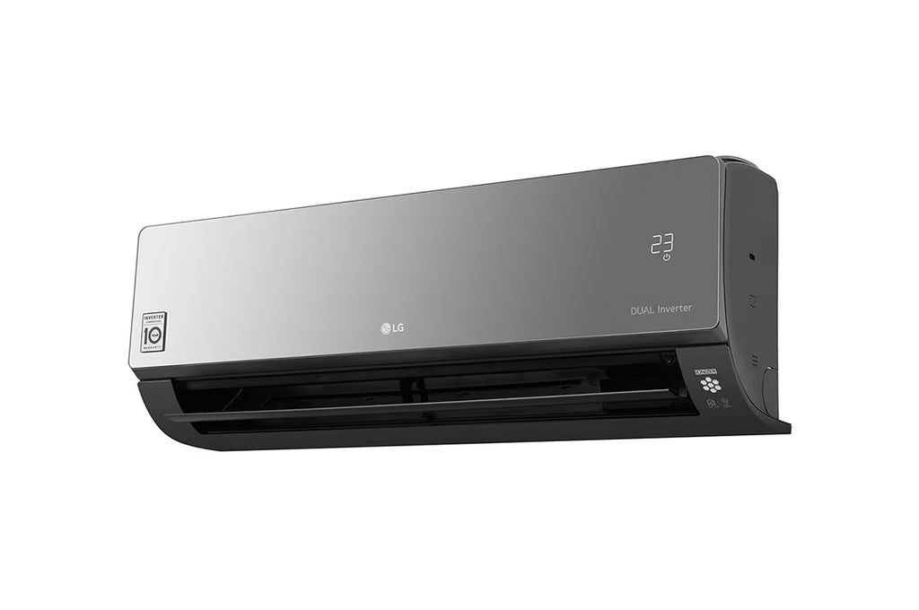 مكيف ال جي ARTCOOL، 12000 وحدة حرارية بريطانية، تحكم بالتروس، عاكس مزدوج DUAL Inverter™، مؤين بلازما Plasmaster™ Ionizer+، واي فاي، S4-W12JARPD أسود