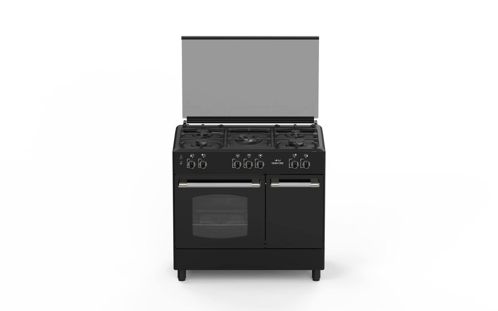 طباخ غاز قائم بذاته كوين شيف 90 سم، OG-9050B، أسود