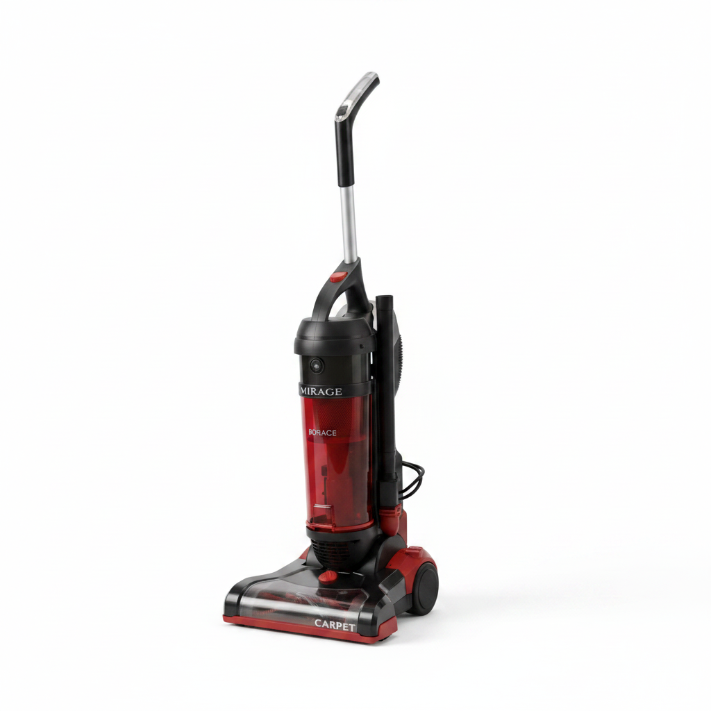 Mirage Upright Vacuum Cleaner 1200W – Bagless | Cyclonic | 5m Cord | 33cm Path | Red