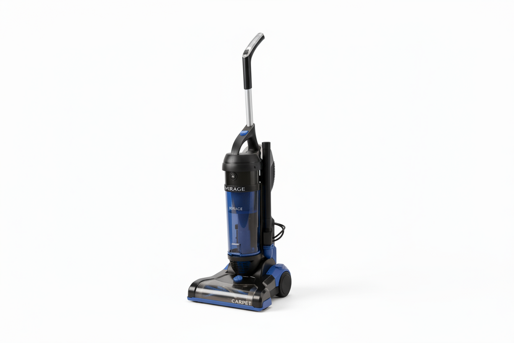 Mirage Upright Vacuum Cleaner 1200W – Bagless | Cyclonic | 5m Cord | 33cm Path | Blue