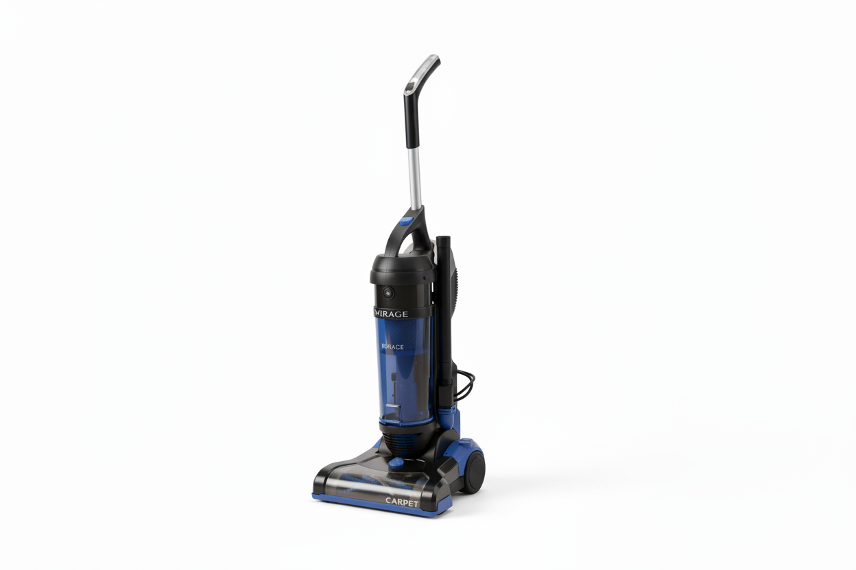 Mirage Upright Vacuum Cleaner 1200W – Bagless | Cyclonic | 5m Cord | 33cm Path | Blue
