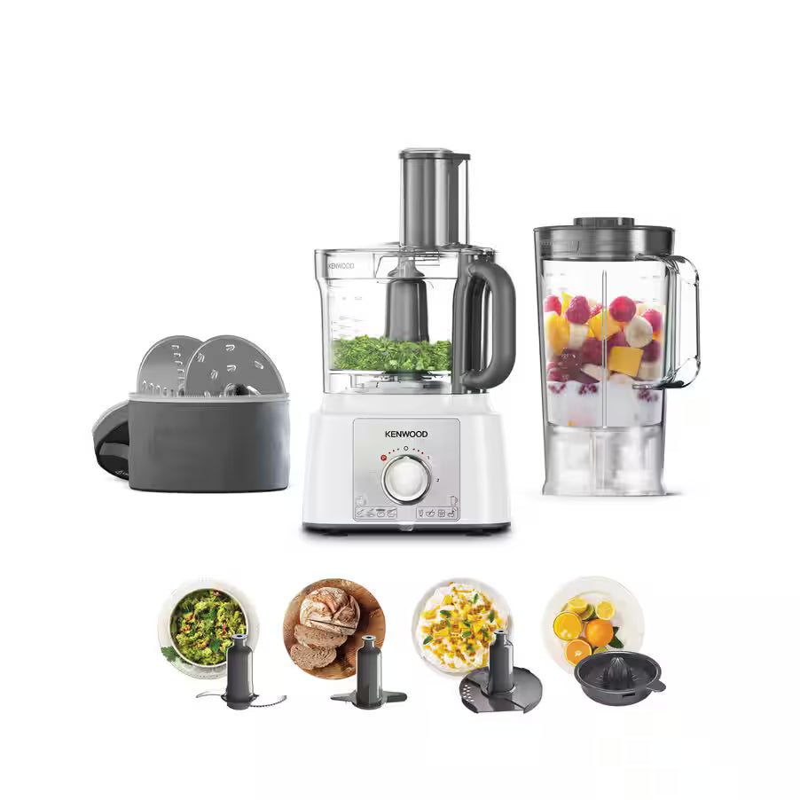 Kenwood MultiPro Express Food Processor 1000W | 3L, 11 Attachments, 2 Speeds + Pulse | FDP65.880SI
