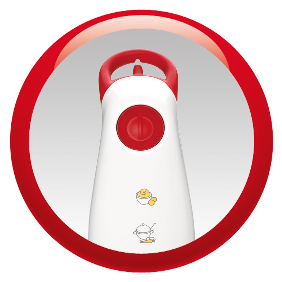 Moulinex Hand Blender Turbomix Plus 350W – 800ml Beaker, Stainless Steel Foot, Dishwasher-Safe, White | DD100141