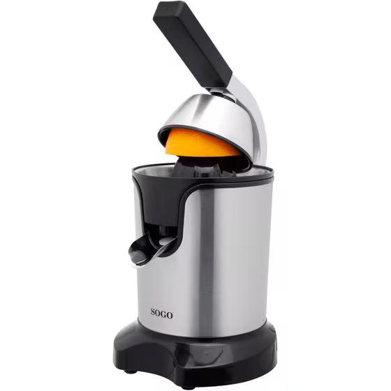 SOGO Electric Citrus Juicer – 600W, 550ml, Stainless Steel, 2 Cones, Auto On/Off – EXP-SS-5195