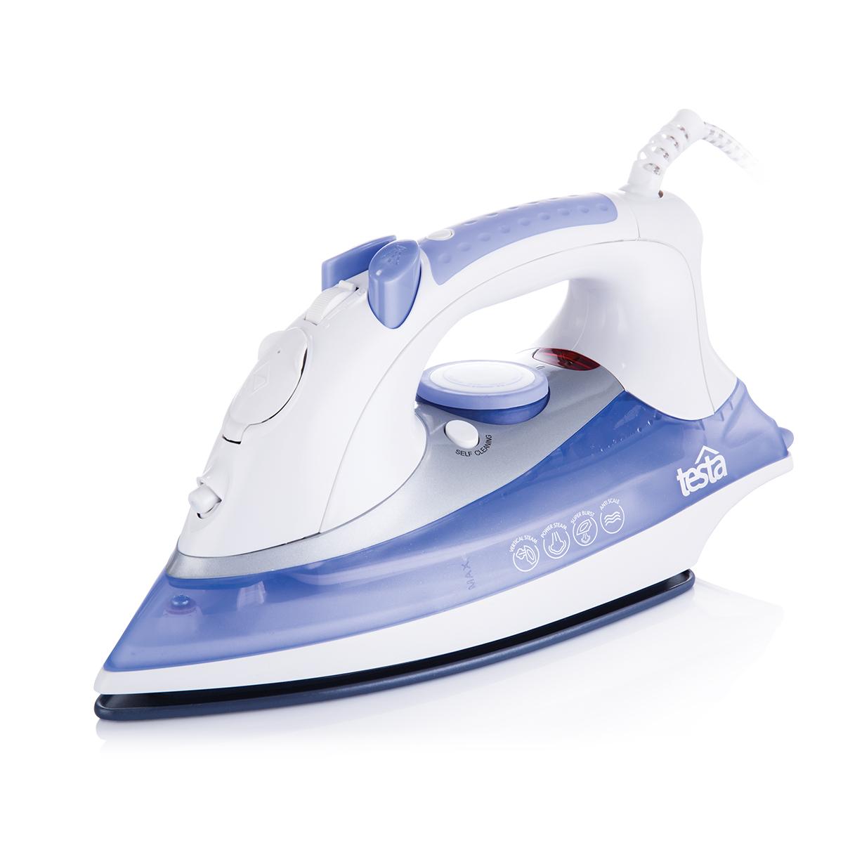 Testa Steam Iron 2200W - Ceramic Soleplate, Vertical Steam, Self-Cleaning, 1114015016