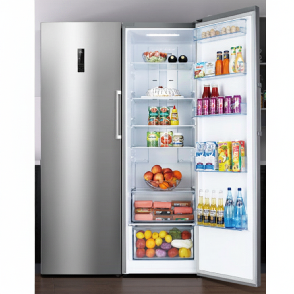 Mirage Upright No Frost Inverter Single Freezer Inox | BDF415HMDI-S