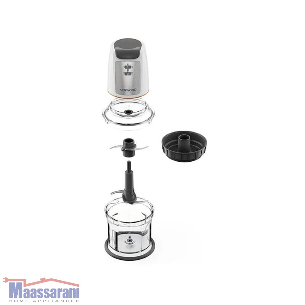 Kenwood Electric Food Chopper 500W | 2x500ml Bowls, Quad Blade, Mayo Attachment, Ice Crush | CHP61.200WH