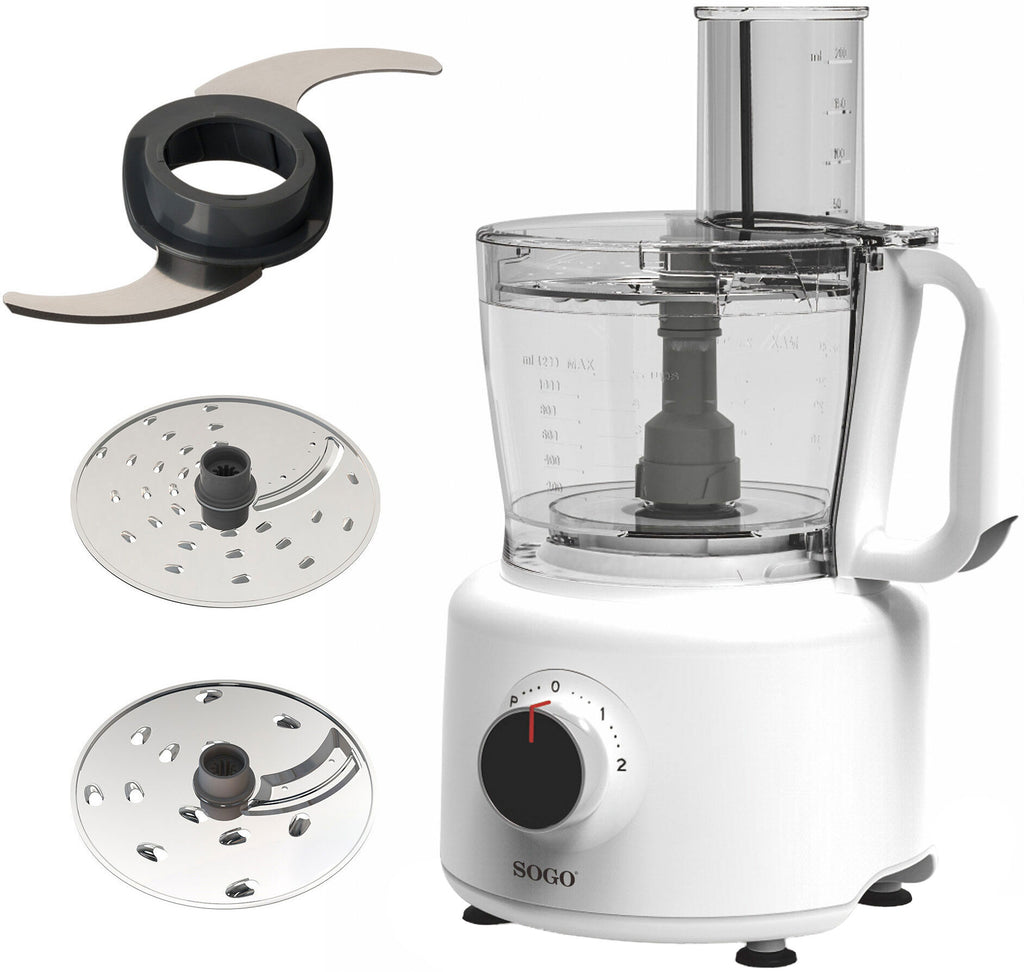Sogo Food Processor Master 800 – 2L, 3 Attachments, Ice Crush | BAT-SS-14570