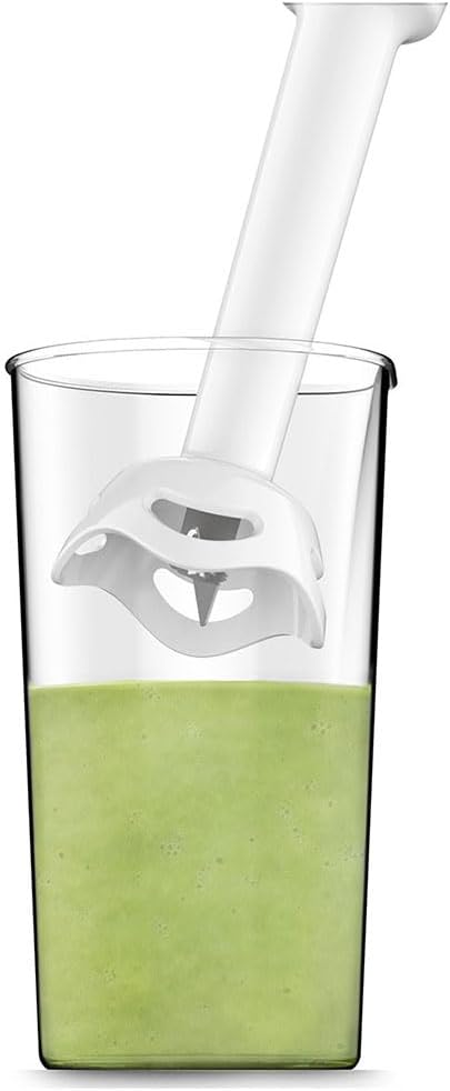 Moulinex Hand Blender Easychef 450W – 2 Speeds, Zelkrom Blades, Splash Guard, 800ml Cup, White | DD45A1