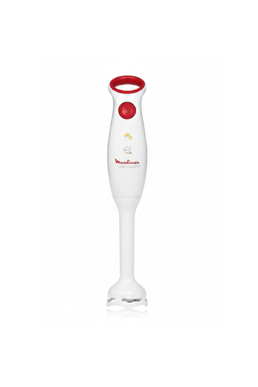 Moulinex Hand Blender Turbomix Plus 350W – 800ml Beaker, Stainless Steel Foot, Dishwasher-Safe, White | DD100141