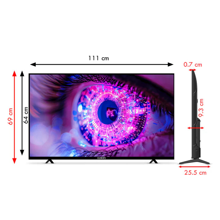 تلفزيون KB ELEMENTS الذكي QLED 4K مقاس 50 بوصة بنظام WebOS، تصميم بدون إطار (ELT50WQ8DE)