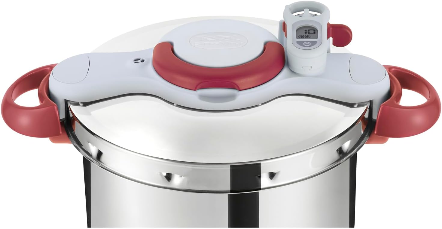 Tefal ClipsoMinut' Perfect Pressure Cooker 7.5L | Stainless Steel Timer, Induction, With Timer | P4624831