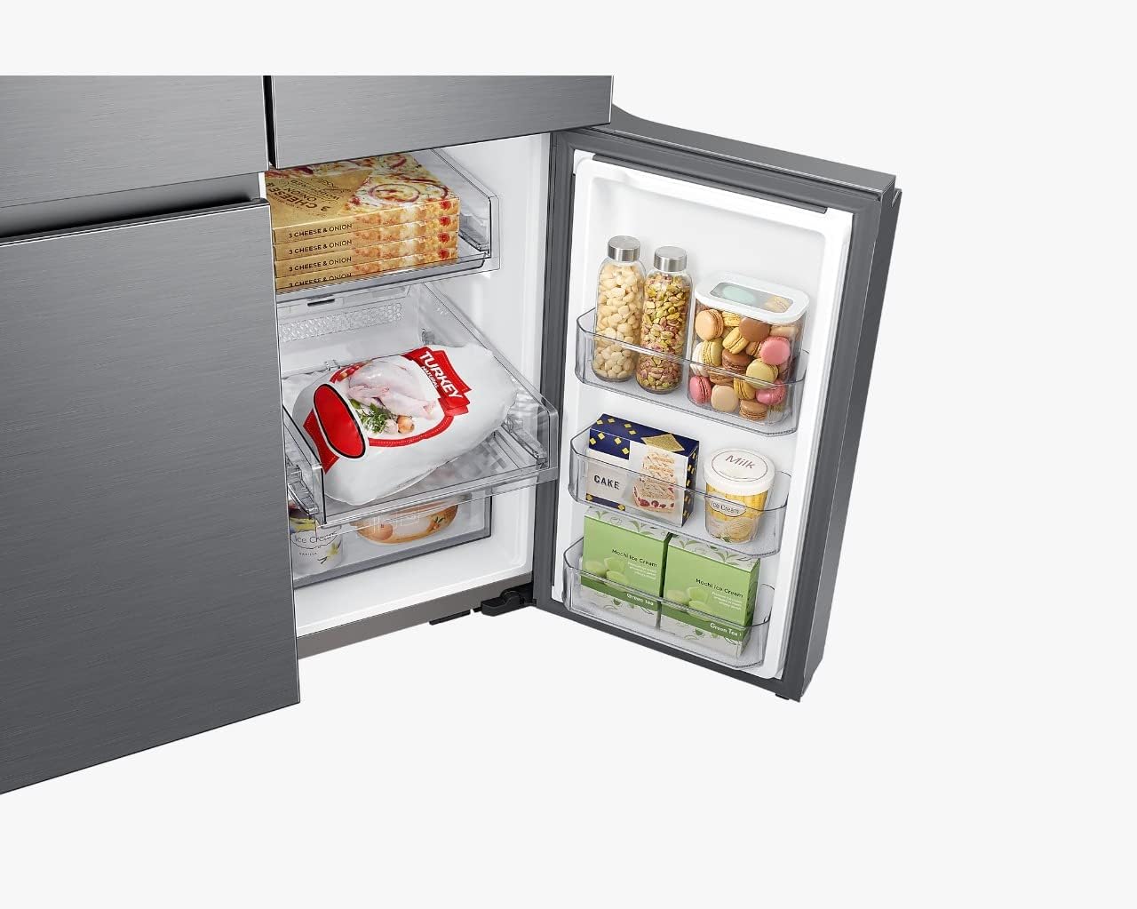 Samsung refrigerator 4 doors, Inverter, RF59A7010SL, Silver