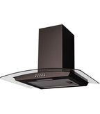 شفاط مدخنة زجاجي منحني كوين شيف WG1070B 70 سم أسود