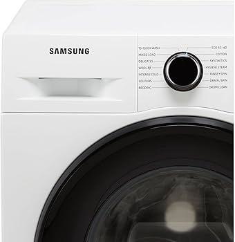 غسالة سامسونج تحميل أمامي، 8 كجم، 1400 دورة في الدقيقة، WW80TA046AE، أبيض