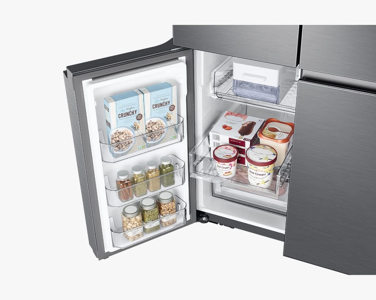 Samsung refrigerator 4 doors, Inverter, RF59A7010SL, Silver