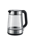 Kenwood Kettle Cordless Electric Glass 1.7L – 2200W, Auto Shut-Off, Removable Mesh Filter, Clear/Silver/Black, ZJG08.000CL