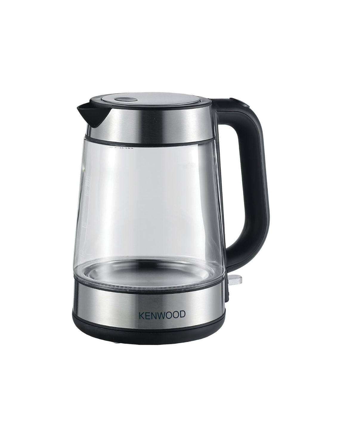 Kenwood Kettle Cordless Electric Glass 1.7L – 2200W, Auto Shut-Off, Removable Mesh Filter, Clear/Silver/Black, ZJG08.000CL
