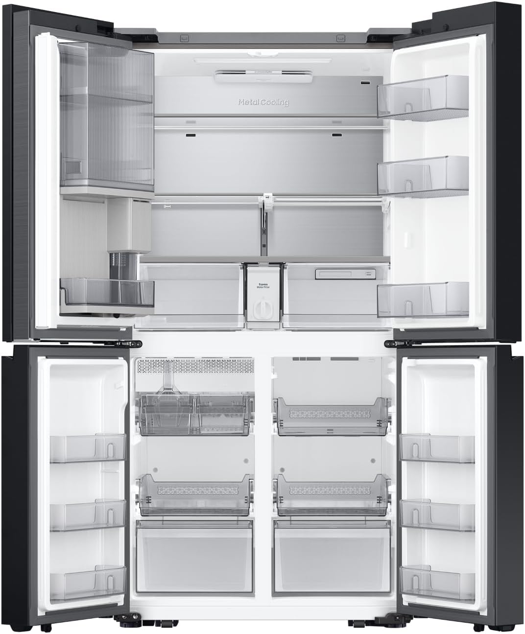 Samsung Refrigerator 4 Doors, Bespoke , RF65DB975E22AE, 548 Liters, Black