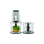 Kenwood Electric Food Chopper 500W | 2x500ml Bowls, Quad Blade, Mayo Attachment, Ice Crush | CHP61.200WH