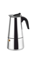 Haeger Espresso INOX Moka Pot 6 Cups – 18/10 Stainless Steel, All Hobs, Dishwasher Safe, CP-06S.001A