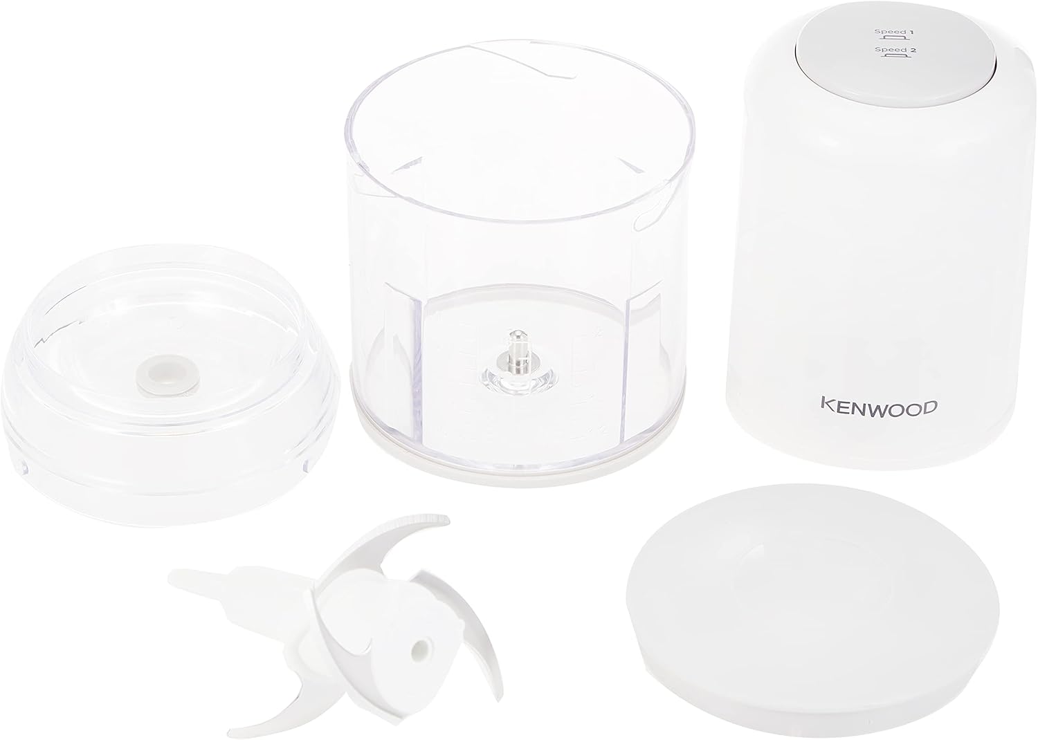 Kenwood Electric Food Chopper 400W | 0.8L Bowl, Quad Blade, Ice Crush, Dual Speed | CHP40.000BK