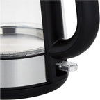 Kenwood Kettle Cordless Electric Glass 1.7L – 2200W, Auto Shut-Off, Removable Mesh Filter, Clear/Silver/Black, ZJG08.000CL
