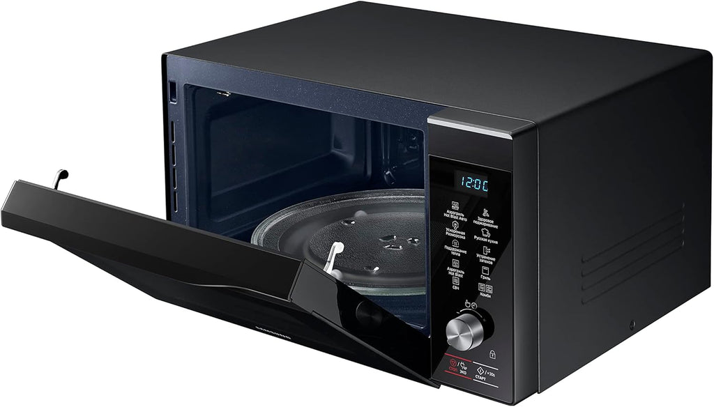 Samsung Microwave 32L Combination 900W – HotBlast, Slim Fry, Wide Grill, Crusty Plate, Black, MC32K7055CK