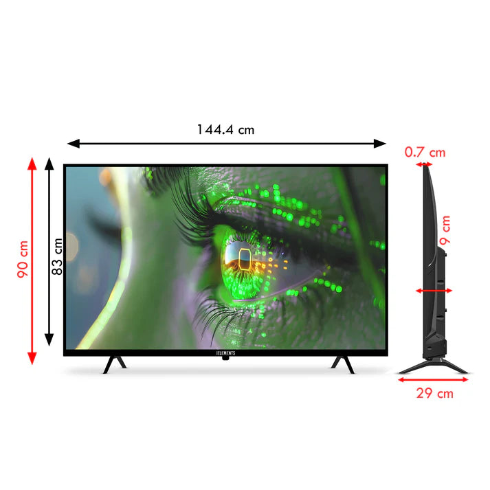 تلفزيون KB ELEMENTS الذكي QLED 4K مقاس 65 بوصة بنظام WebOS، تصميم بدون إطار (ELT65WQ8DE)