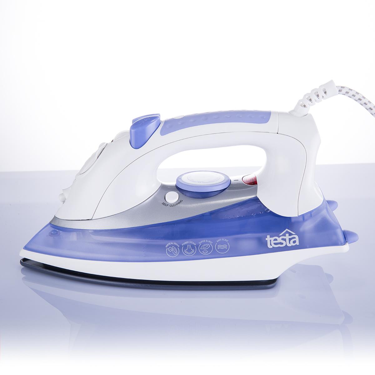 Testa Steam Iron 2200W - Ceramic Soleplate, Vertical Steam, Self-Cleaning, 1114015016