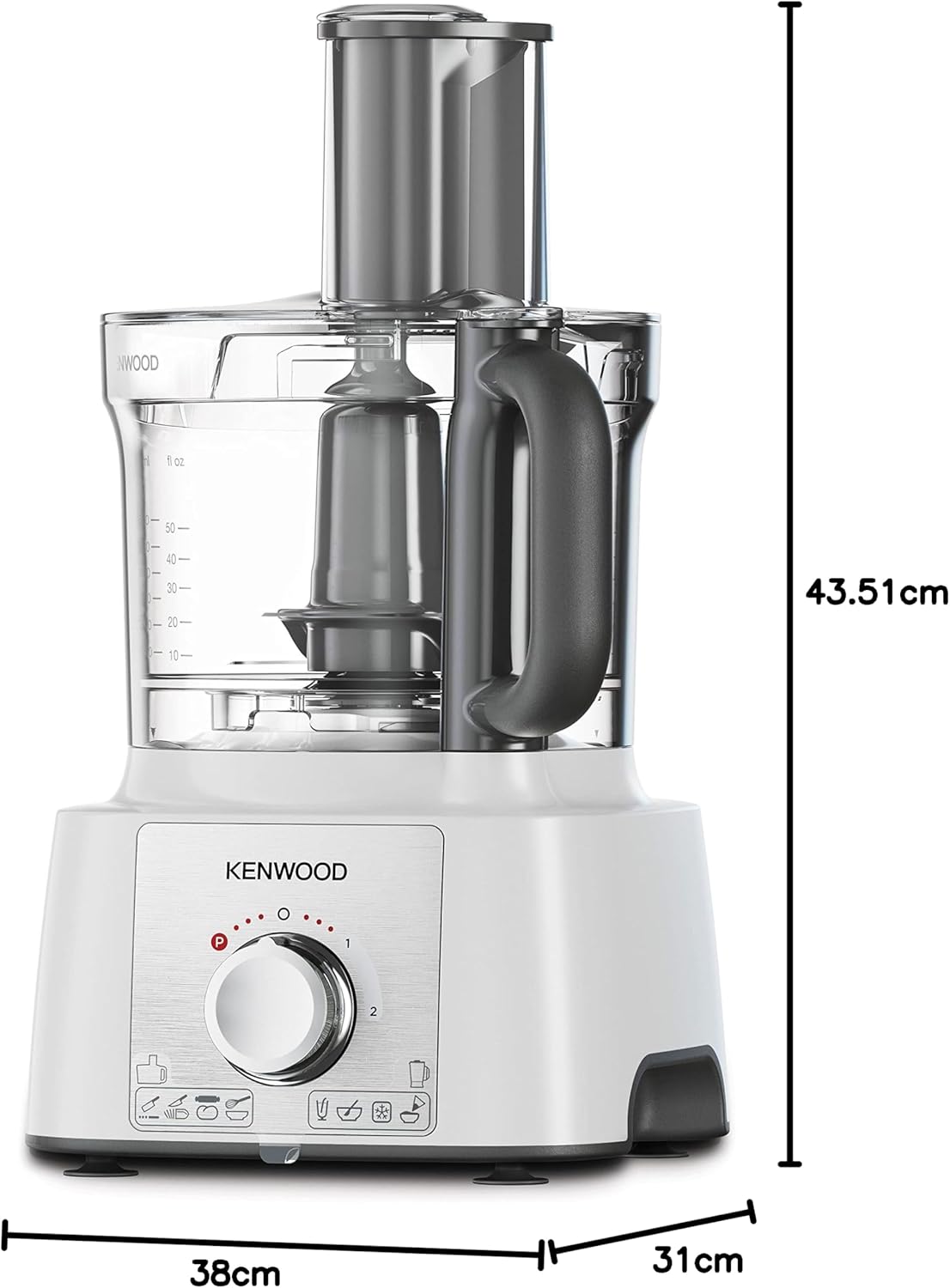 Kenwood Food Processor Multi-Functional  1000W | 3L Bowl, Blender, Grinder & Whisk | FDP65.400WH