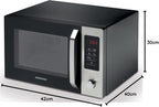 Kenwood Microwave Oven with Grill 30L – 1000W, Digital Display, 5 Power Levels, Auto Menu, Defrost, Black/Silver | MWM30.000BK