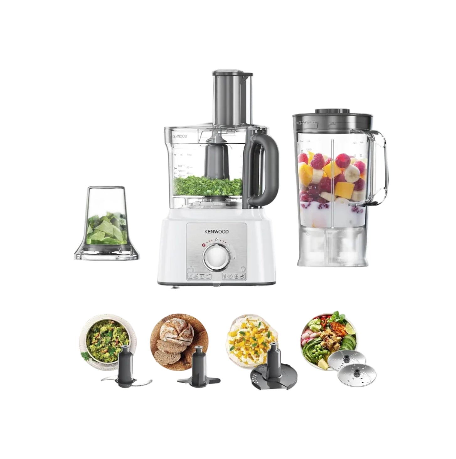 Kenwood Food Processor Multi-Functional  1000W | 3L Bowl, Blender, Grinder & Whisk | FDP65.400WH