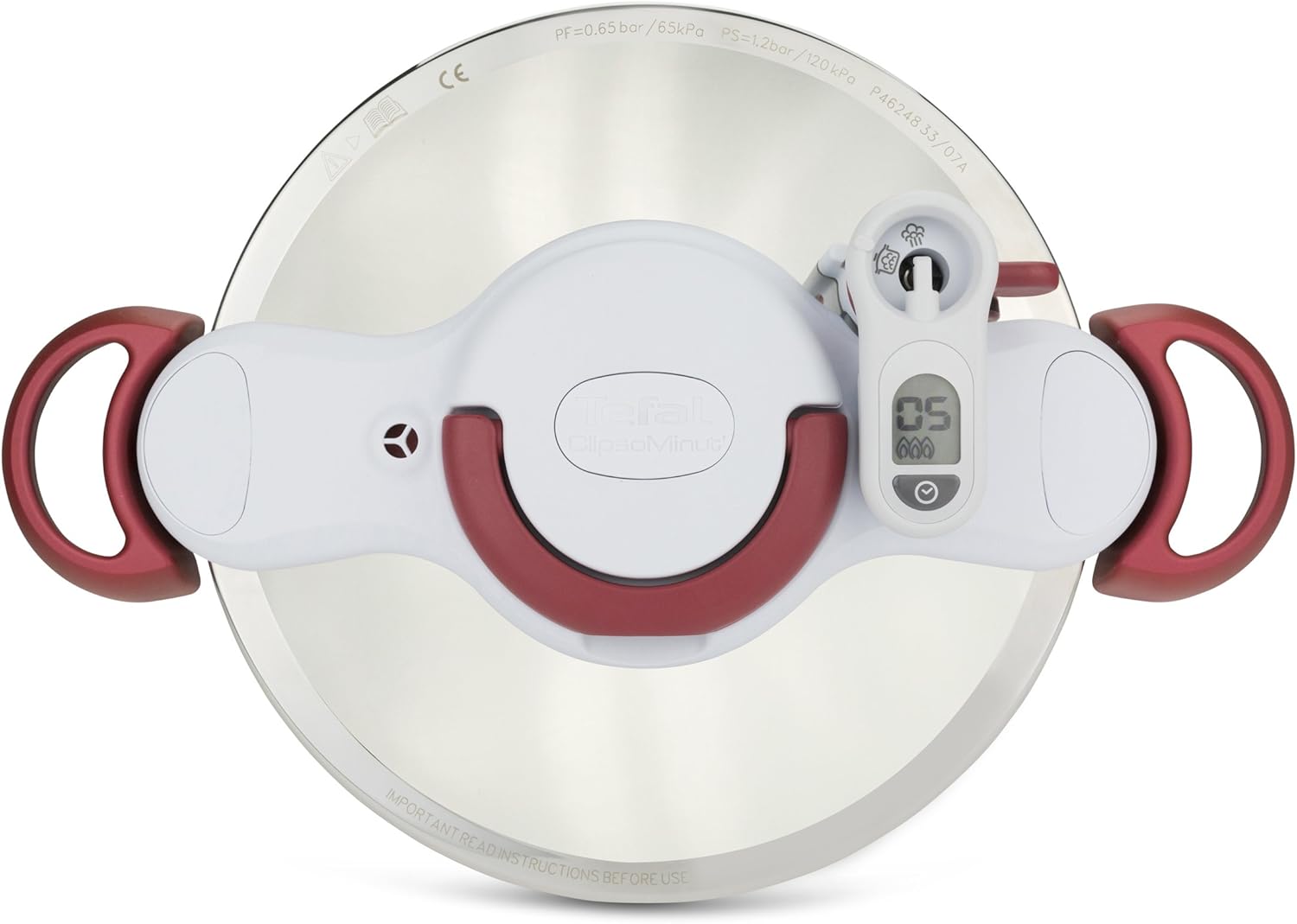 Tefal Pressure Cooker ClipsoMinut' Perfect 6L | Stainless Steel, Timer, Steamer Basket | P4620733