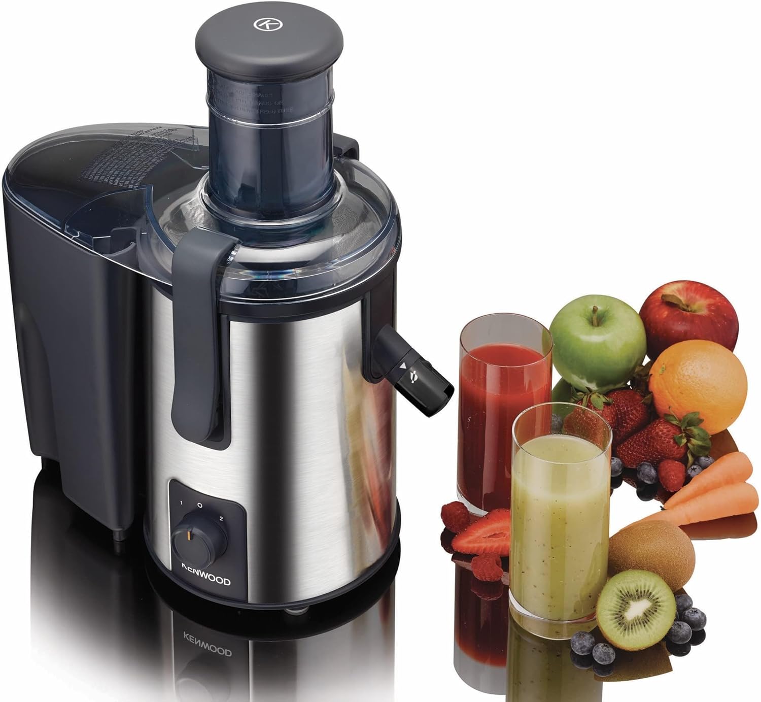 Kenwood Juice Extractor 700W | 75mm Feed Tube, 2 Speed, Anti-Drip, 1.5L Pulp Container | JEM50.000BS