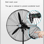 Farco Wall Fan 30" Industrial  – 160W, 3 Speeds, Copper Motor, Black – FW-750