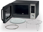 Kenwood Microwave Oven with Grill 30L – 1000W, Digital Display, 5 Power Levels, Auto Menu, Defrost, Black/Silver | MWM30.000BK