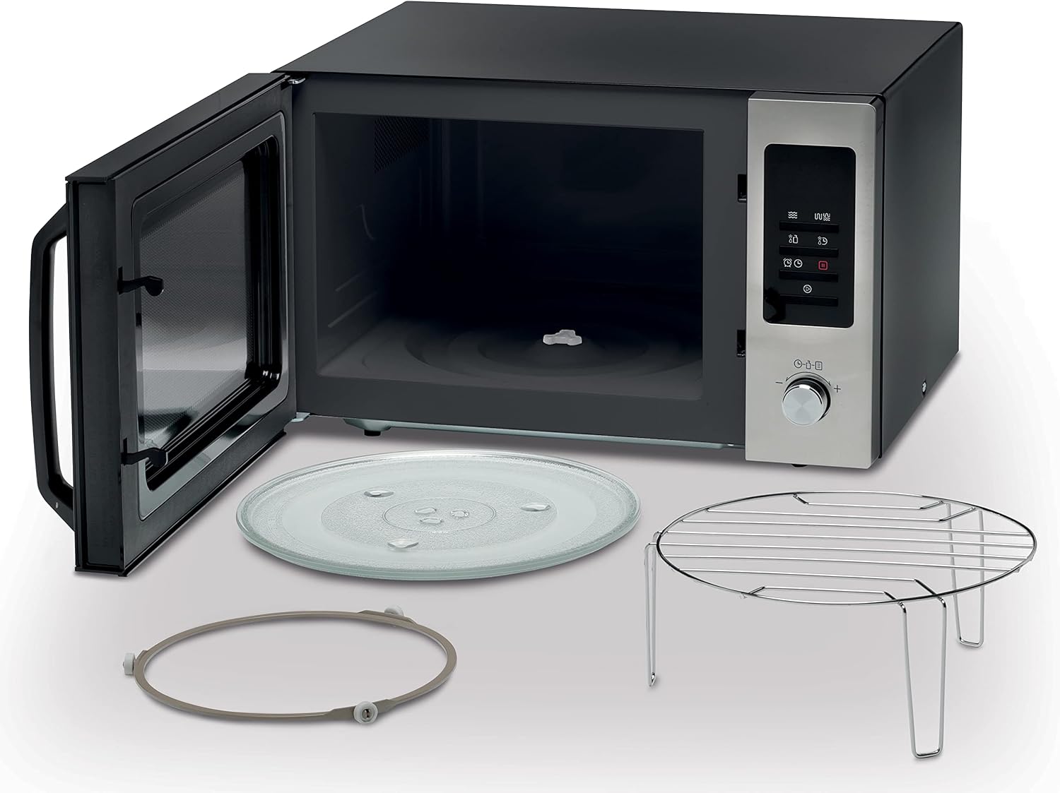 Kenwood Microwave Oven with Grill 30L – 1000W, Digital Display, 5 Power Levels, Auto Menu, Defrost, Black/Silver | MWM30.000BK