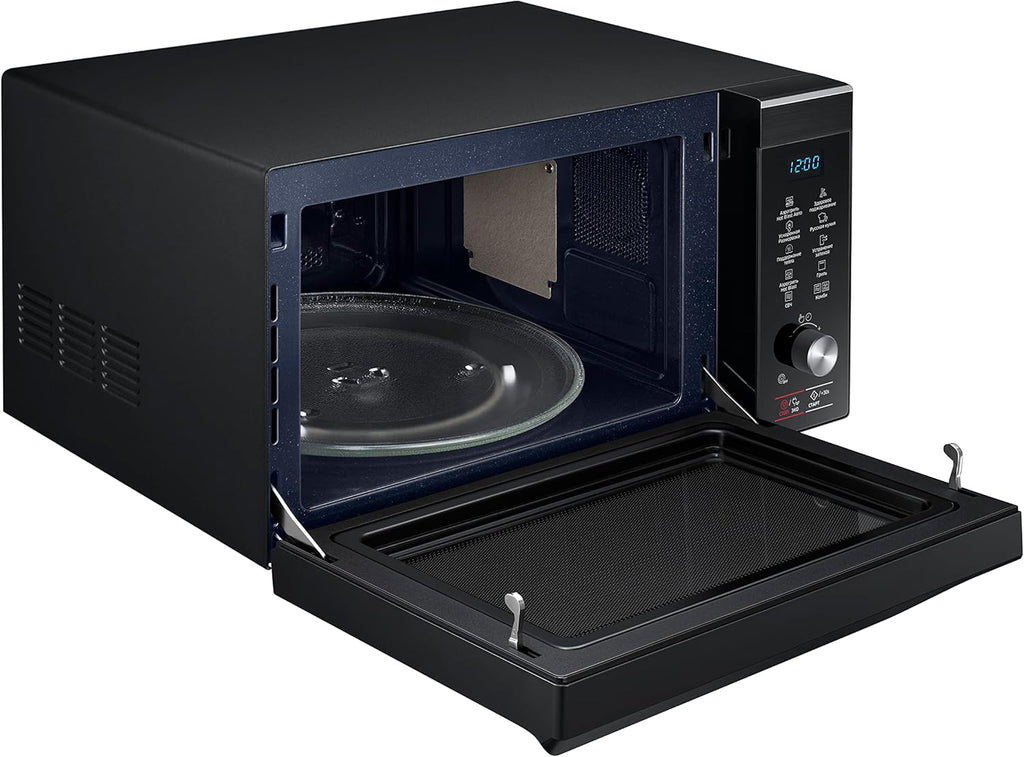 Samsung Microwave 32L Combination 900W – HotBlast, Slim Fry, Wide Grill, Crusty Plate, Black, MC32K7055CK