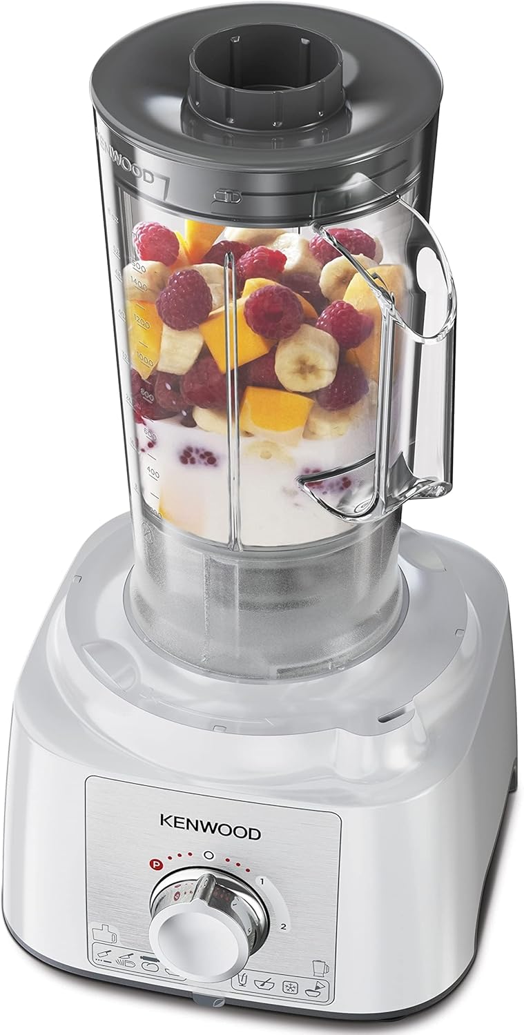Kenwood Food Processor MultiPro Express 1000W | 3L Bowl, 2 Speeds + Pulse, Safety Lock | FDP65.750WH