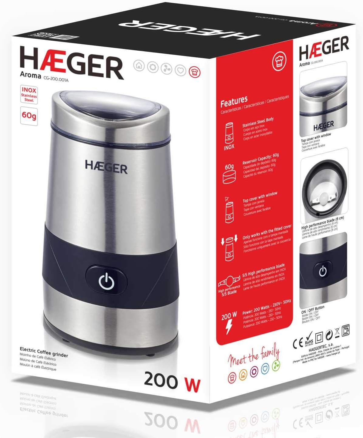 Haeger Grinder Aroma Coffee 200W CG-200.001A