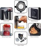 Kenwood Juice Extractor 700W | 75mm Feed Tube, 2 Speed, Anti-Drip, 1.5L Pulp Container | JEM50.000BS