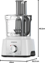 Kenwood Food Processor MultiPro Express 1000W | 3L Bowl, 2 Speeds + Pulse, Safety Lock | FDP65.750WH