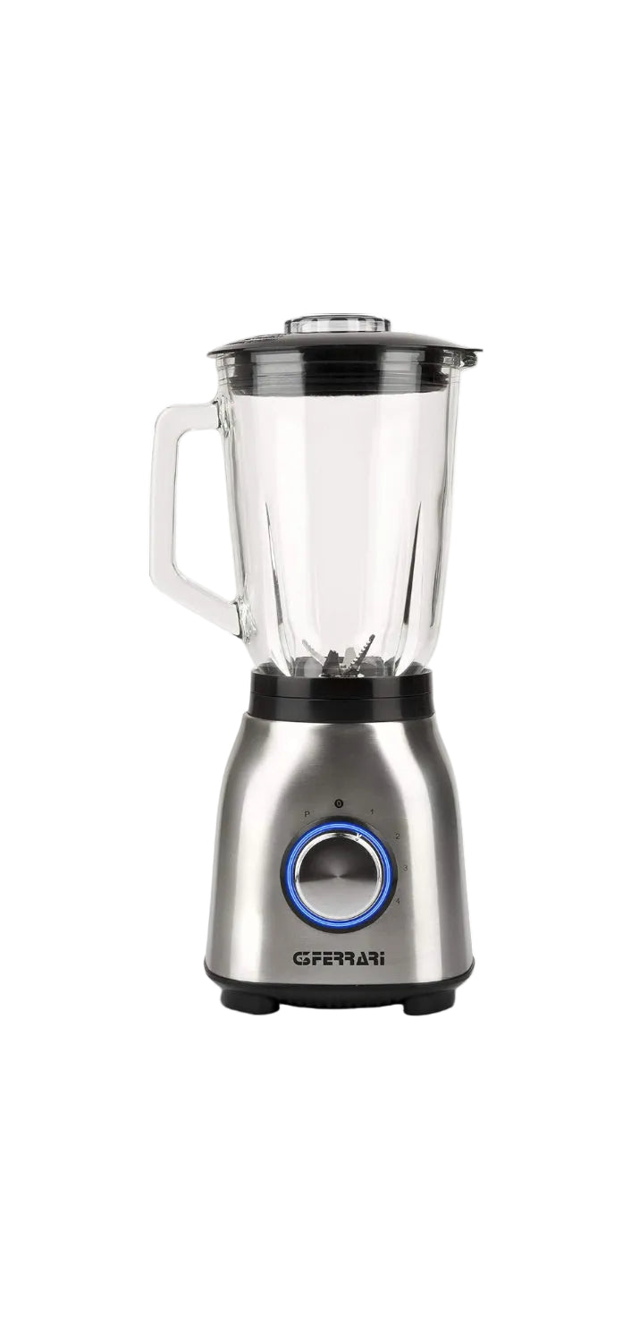 G3 Ferrari Blender Vortice 1000W – 1.5L Glass Bowl, Ice Crusher, Stainless Steel G20098