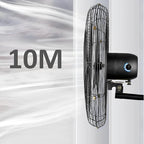 Farco Wall Fan 26" Industrial – 140W, 3 Speeds, Copper Motor, Black – FW-650
