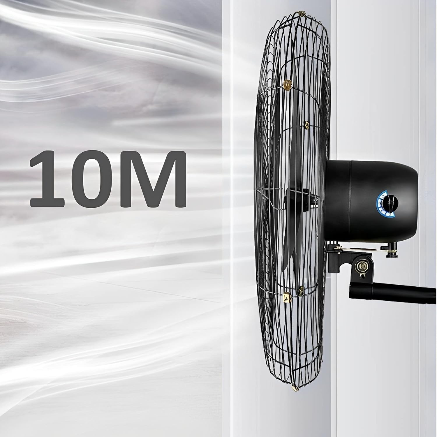 Farco Wall Fan 26" Industrial – 140W, 3 Speeds, Copper Motor, Black – FW-650