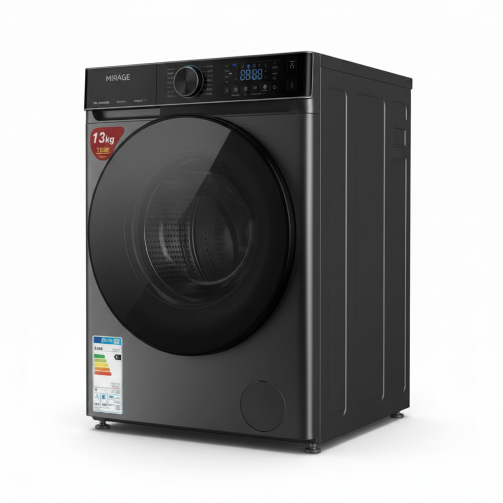 Mirage Front Load Washing Machine 13 Kg Direct Drive Inverter Dark Silver | MR-WM13DDS