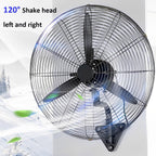 Farco Wall Fan 26" Industrial – 140W, 3 Speeds, Copper Motor, Black – FW-650